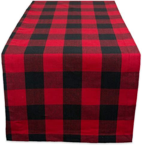 DII Cotton Buffalo Check Table Runner